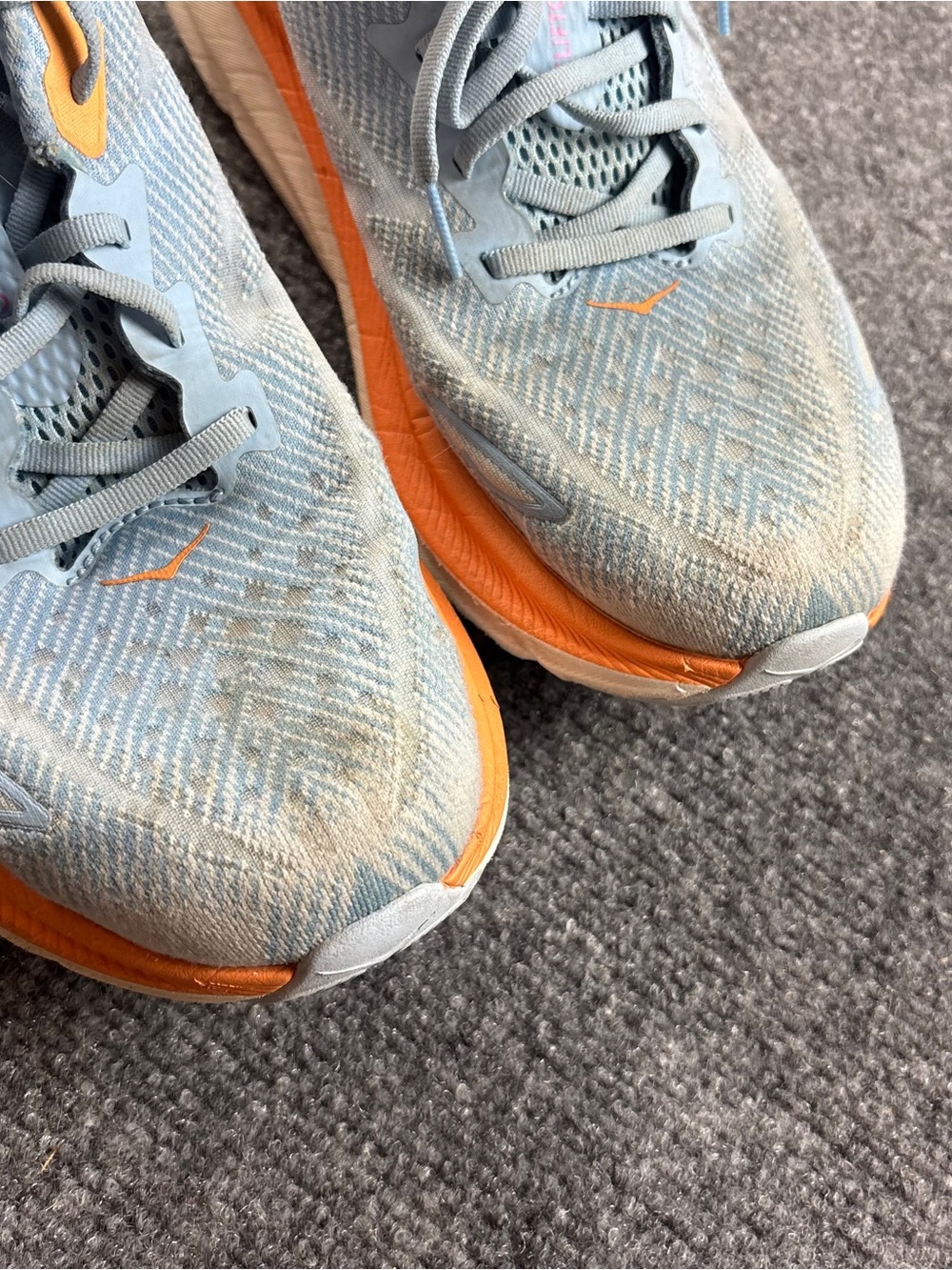HOKA Women’s Clifton 9 Running Shoes Blue/Orange size: 11 - Picture 8 of 10